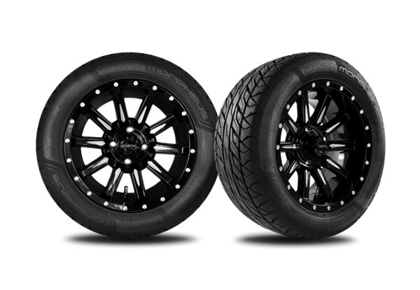 CLUB CAR 14  Gloss Black and Machined Zeus Wheel with      215/50R-14 Steel-Belted Radial Morpheus Tire - Part: 47699219001